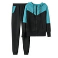 thumbnail image 1 of Lindreshi 2pc Outfit Woman Women Solid Color Hooded Sweatshirt and pant Tracksuit Sport Suit, 1 of 4