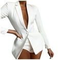 thumbnail image 1 of Winter Savings Clearance! Lindreshi Blazers for Women Deals Clearance Business Blazers for Women's Casual Outstanding Collar Slim Long Sleeve Office Suit Jacket, 1 of 8