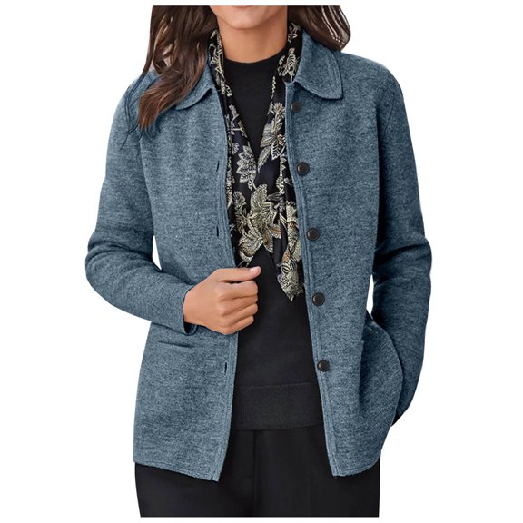 Lindreshi Cardigan Sweaters for Women Lightweight Fashion Women Casual Pockets Long Sleeve Casual Solid Coat Cardigan Blouse