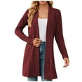 thumbnail image 1 of Winter Savings Clearance! Lindreshi Cardigan Sweaters for Women Plus Size Women's Fashion Fall Winter Cardigan Sweater Coat Color Long Sleeve Blouse Clothing Loose Tops, 1 of 8