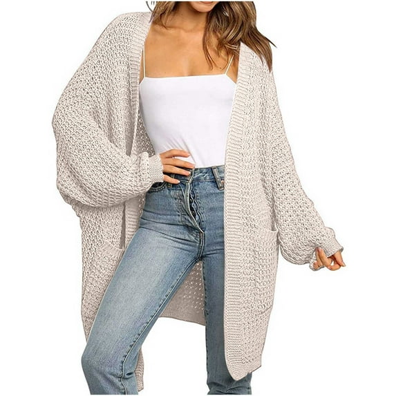 Winter Savings Clearance! Lindreshi Cardigan Sweaters for Women Lightweight Clearance Fashion Women's Long Sleeve Cardigan Casual Coat Shirt Tops