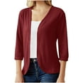 thumbnail image 1 of Lindreshi Cardigan for Women Fashion Woman Long Sleeve T-Shirt Open Front Outerwear Solid Blouse Coat Tops Cardigan, 1 of 9