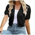 thumbnail image 1 of Lindreshi Cardigans for Women Women's Bubble Sleeved Front Cardigan Transparent Cardigan Shawl, 1 of 6
