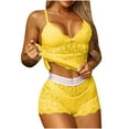 thumbnail image 1 of Winter Lindreshi Lingerie Sets for Women 2pc Set Womens Bow Lace Solid Color Sling Pajama Set Lingerie Set, 1 of 5