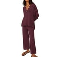 thumbnail image 1 of Lindreshi Loungewear Sets for Women 2 Piece Women 2 Piece Outfits Oversized Loungewear Loose Slouchy Set Fall Sweatsuit Matching Lounge Sets, 1 of 5