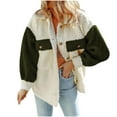 thumbnail image 1 of Winter Savings Clearance! Lindreshi Shackets for Women 2023 with Pockets Women's Jacket Jacket Casual Plush with Pocket Warm Comfortable and Warm Jacket, 1 of 6