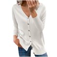 thumbnail image 1 of Winter Savings Clearance! Lindreshi Shackets for Women Fall Clearance Fashion Women Buttons Long Sleeve Casual Solid Short Coat Cardigan Blouse, 1 of 4
