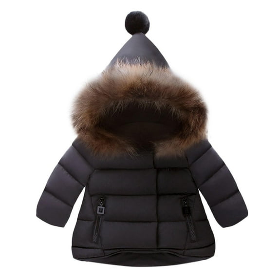 Winter Savings Clearance! Lindreshi Toddler Girl Coats and Jackets Clearance Baby Girls Boys Kids Hooded Snowsuit Coat Winter Warm Children Clothes Down Windproof Jacket Outerwear