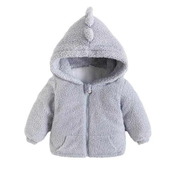 Lindreshi Toddler Girl Coats and Jackets Newborn Infant Baby Boys Girls Dinosaur Hooded Pullover Tops Warm Clothes Coat