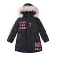 thumbnail image 1 of Lindreshi Winter Coats for Toddler Girls and Boys Toddler Kids Children Girls Letter Cute Thick Hooded Zipper Jacket Coat Clothes, 1 of 5