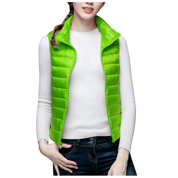 Winter Savings Clearance! Lindreshi Winter Coats for Women 2023 Trendy Women's Fashion and Winter Solid Color Sleeveless Vest Cotton Blouse