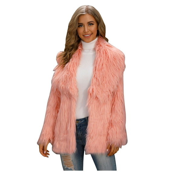 Lindreshi Winter Coats for Women Medium Women's Winter Warm Coat Jacket Cardigan Cocktail Club Party Outwear