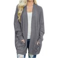 thumbnail image 1 of Winter Savings Clearance! Lindreshi Winter Sweaters for Women Women's Knit Cardigans Loose Slouchy Oversized Wrap Chunky Pocket Sweaters Coat, 1 of 6