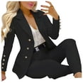 thumbnail image 1 of Lindreshi Womens Blazers on Women's Suit Jackets Women Turtleneck Hoodie Jacket Long Sleeve Open Front Cardigan Jacket Suit, 1 of 8