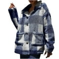 thumbnail image 1 of Lindreshi Womens Shackets Coat in Clothing Women Jacket Solid Jacket Button Pocket Turndown Neck Warm Medium and Long Jacket, 1 of 6