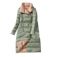 thumbnail image 1 of Winter Savings Clearance! Lindreshi Womens Shackets Coat in Clothing Clearance Women's Thin and Thin Mid-Length Knee-length Down Jacket, 1 of 4