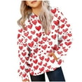 thumbnail image 1 of Nskgu Cute Hoodies for Teen Girls Trendy Preppy Hooded Sweatshirts Oversized Long Sleeve Shirts Heart Printed Clothes for Girls Valentine's Day, 1 of 5
