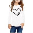 thumbnail image 1 of Nskgu Girls Casual Long Sleeve T Shirts Kids Loose Soft Cute Printed Tunic Tops Tees Blouses Heart Printed Sweatshirts, 1 of 5