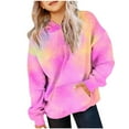 thumbnail image 1 of Nskgu Unisex Kids Tie Dye Sweatshirt Boys Girls Hooded Kangaroo Pocket Pullover Cute Hoodies for Girls Sweatshirts for Girls, 1 of 3