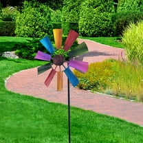 Winter SAVlNGS C1earance! SuoKom Wind Spinne-r, Outdoor Metal Stake Yard Spinners, Garden Wind Catcher Wind Mills, Garden Windmill,Suitable For Decorating Your Patio, Law-n & Garden