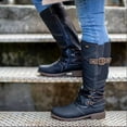 thumbnail image 1 of Suokom Boots for Women, Fashion Large Size Long Tube Zipper Low Heeled Boots Pointed Boots Knight Boots Shoes Cowboy Boots for Women, 1 of 2