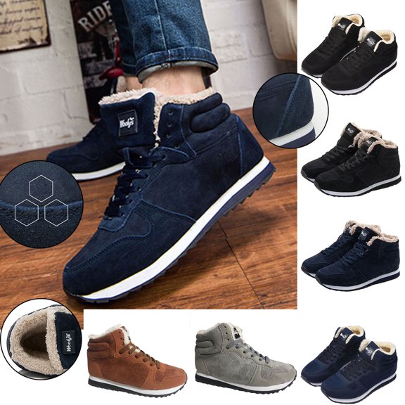 Suokom Boots for Women Men, Winter Men And Women Couples Warm Cotton Shoes And Snow Boots Winter Snow Boots for Women Men Blue