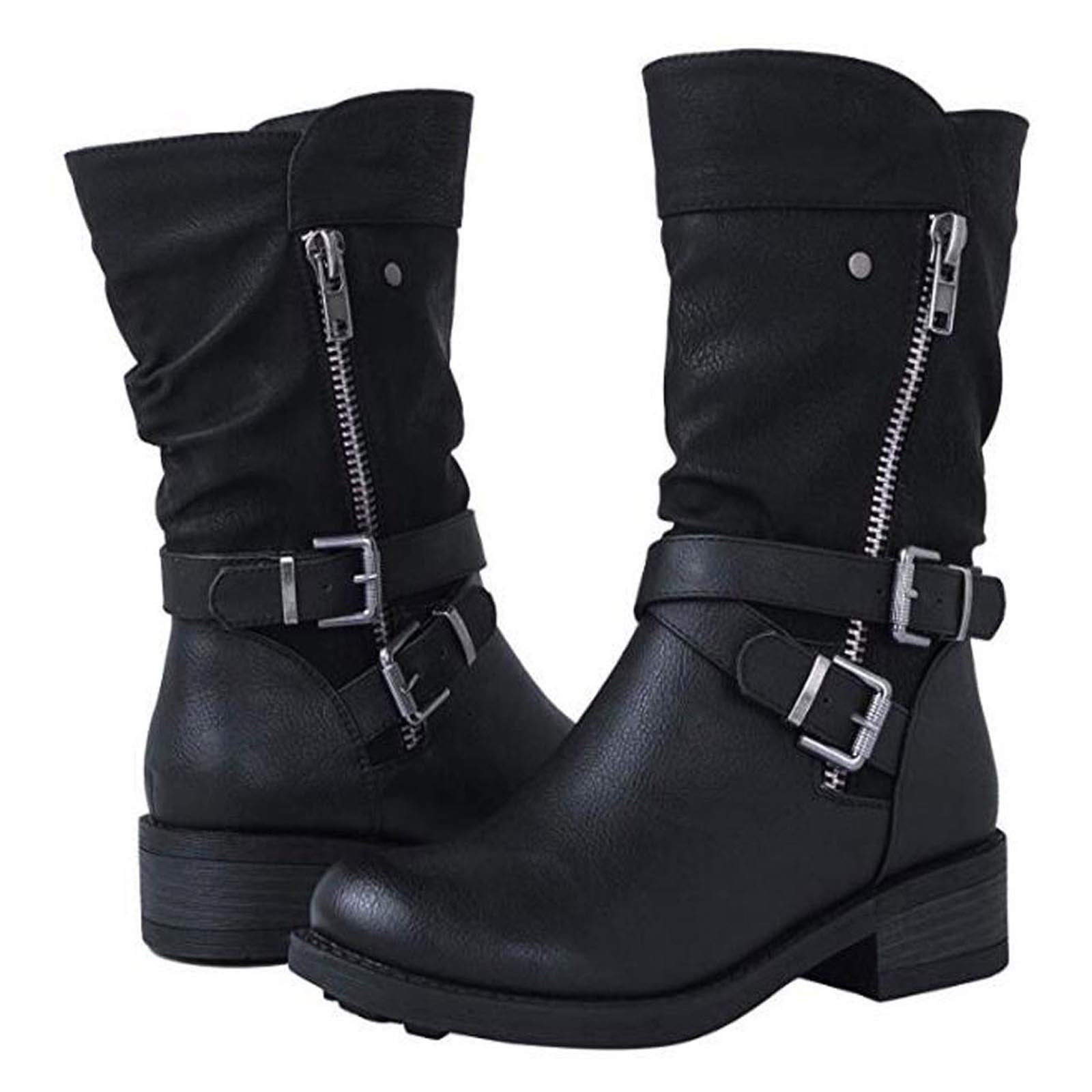 Womens black shop cowboy boots clearance