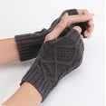 thumbnail image 1 of Suokom Fingerless Gloves for Women Winter Fingerless Thermal Gloves Knitted Gloves With Thumb Holes for Holiday Party Wedding, 1 of 4