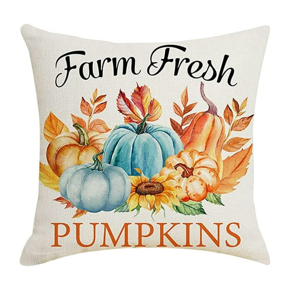 Winter Savings Clearance! SuoKom 1PC 18x18 Fall Halloween Throw Pillow Covers, Autumn Pumpkining Festival Pillowcase Family Decor Cushion Cover for Indoor Halloween Decor Home Holiday Decor