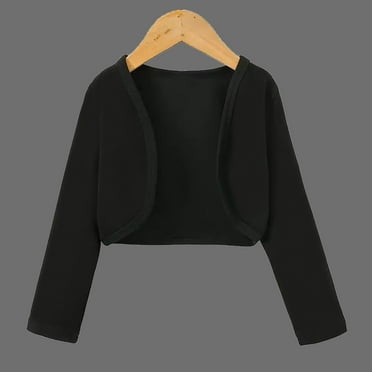 Winter Savings Clearance!YANHAIGONG Clearance Women's Casual Cropped Blazer 3/4 Sleeve Turndown Collar Neck Open Front Work Office Cardigan Suit Jacket Shrug Fashion Deals