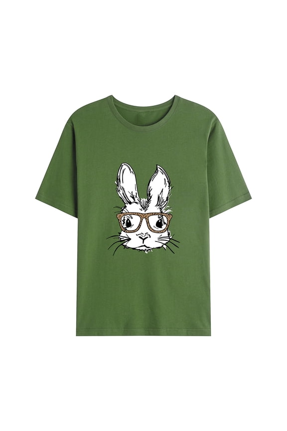 Yievot Mens Casual Shirts Clothes Easter Day Bunny Print Short Sleeve Summer Comfy Hawaiian Beach Shirts Top For Men