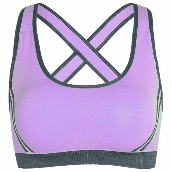 Lindreshi Womens Plus Size 5.00 Women's no steel cross back adjustment Yoga running bra