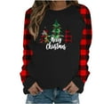 thumbnail image 1 of Enjoytime Christmas Shirts 2025 Winter Round Neck Printed Womens Long Sleeve Shirt Top Women Winter Clothing, 1 of 4