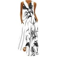 thumbnail image 1 of Enjoytime Womens Retro Color Block Dresses with Pockets Summer Sleeveless Beach Long Maxi Dress Pleated Hem Flowy Swing A Line Sundresses for Women 2025, 1 of 5