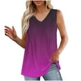 thumbnail image 1 of Enjoytime Womens Shirts Trendy 2025 Color Block V Neck Casual Sleeveless Summer Camisole Blouse Flowy Loose Soft Womans Summer Tank, 1 of 6