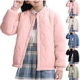 thumbnail image 1 of Loopsun Kids Winter Jackets, Toddler Puffer Jackets, Toddler Boys and Girls Casual Short Length Fleece Lined Warm Outerwear Down Jackets Pink, 7-8 Years, 1 of 5
