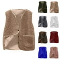 thumbnail image 1 of Loopsun Kids Winter Outwear Coats, Toddler Fleece Jackets, Toddler Boys and Girls Casual Solid Sleeveless Vests Fleece Warm Outerwear Jackets Blue, 7-8 Years, 1 of 4