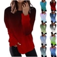 thumbnail image 1 of Loopsun Womens Fall Tops, Sweatshirts for Women, Women's Fashion Casual Printed Long Sleeve Round Neck Sweatshirt Blouse Tops Black, XL, 1 of 5