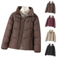 thumbnail image 1 of Loopsun Womens Outerwear Jackets, Winter Quilted Coats for Women, Women's Solid Color Long Sleeve Zipper Warm Padded Jacket Casual Outerwear Black, XL, 1 of 4