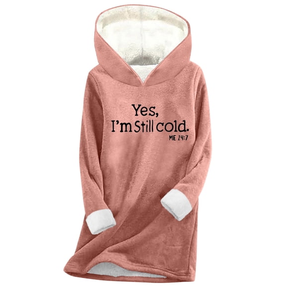 Winter Pohista Fashion Women's Thickened Casual Pullover Letter Print Sweatshirt Long Sleeve Hooded Sweatshirt My Order My Items