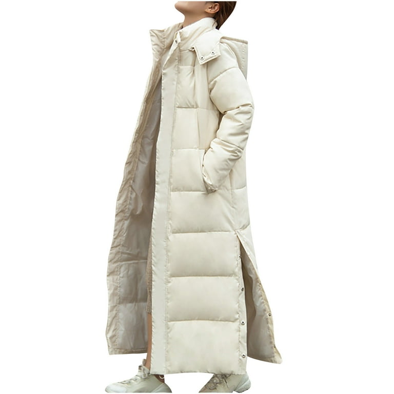 Warming Up - Beige Padded Longline Oversized Puffer Coat – DLSB