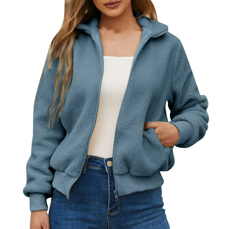 Long fleece store sweater coat