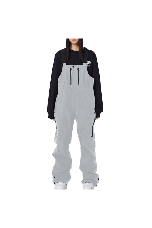 Women's Ski Snow Bib Pants Winter Warm Windproof Fashion Skiwear Clothes Pants Hiking Climbing Insulated Ski Pants