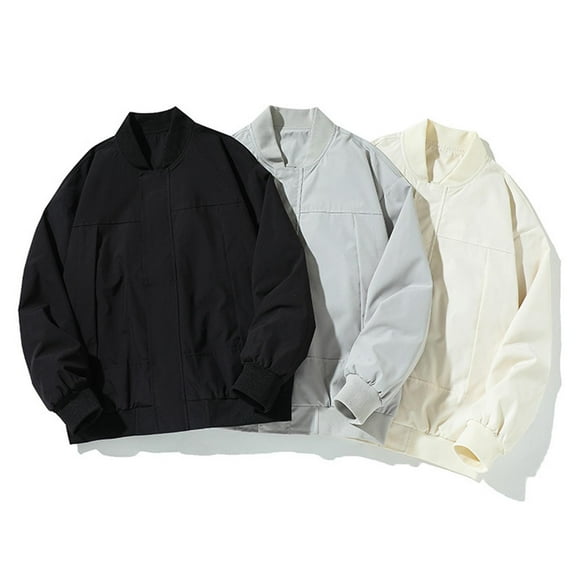 SROBPTY Mens Winter Coats, Casual Jackets for Men, Men's Casual Solid Cargo Hooded Jacket Outerwear with Zipper Pockets Gray,M