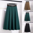 thumbnail image 1 of SROBPTY Womens Skirts, Skirts for Women Trendy, Women's Fashion Casual Solid Color Midi Skirts Khaki,XXL, 1 of 4