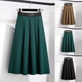 thumbnail image 1 of SROBPTY Womens Skirts, Skirts for Women Trendy, Women's Fashion Casual Solid Color Midi Skirts Khaki,XXXXXL, 1 of 4