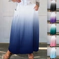 thumbnail image 1 of SROBPTY Womens Skirts, Skirts for Women Trendy, Women's Printed Stretch Waistband Pleated Pocket Midi Skirts Blue,S, 1 of 5