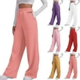 thumbnail image 1 of SROBPTY Womens Winter Long Pants, Sweatpants for Women, Women's Casual Loose Sports Solid Elastic Waist Sweatpants with Side Pockets Pink,XL, 1 of 5