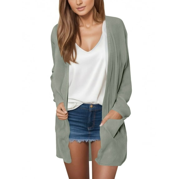 Winter Sweatshirt Jacket Zip up Womens Cardigan Tops Open Front Corduroy Solid Color Cardigan with Pockets Outwear Coats Winter Long My Items
