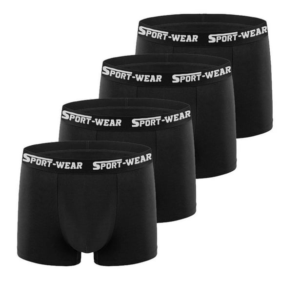 TMOYZQ Men's Underwear Boxer Briefs Breathable & Moisture Wicking Boxers No Fly Covered Waistband Underpants Bulge Pouch Trunks, 4 Pack